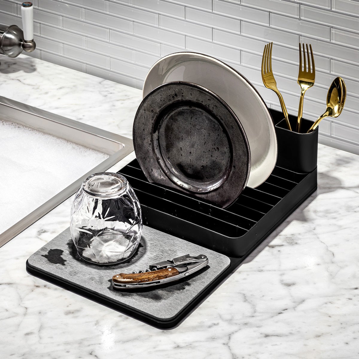 madesmart Stone Dish Rack The Container Store